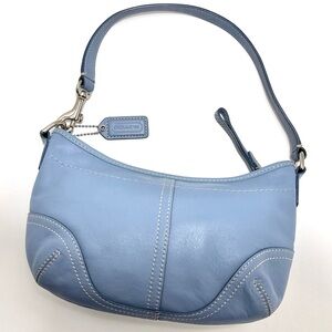 Vintage Coach 4283 Steel Blue Glove-Tanned Leather Soho Mini Handbag